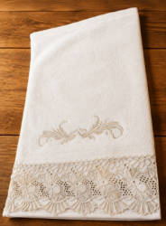 Toalha Lavabo Bordado