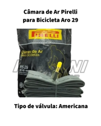 Câmara de Ar Pirelli para Bicicleta Aros 14/16, 20, 26 e 29