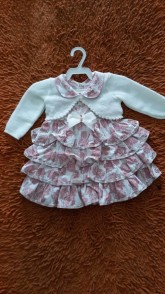 Bebês e Crianças - Vestido Infantil com Bolero de Lã Santa Terezinha - Vestido Infantil com Bolero de Lã Santa Terezinha
