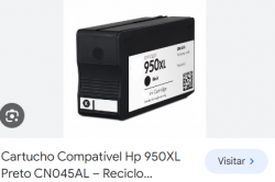 Cartucho Compatível  officejet HP 950xl preto Piracicaba