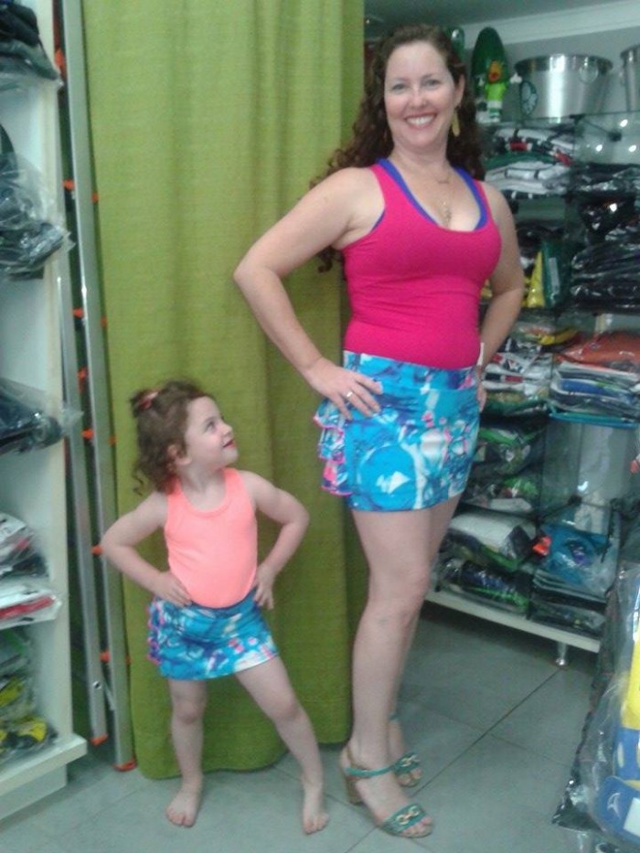 Saia Shorts Mãe e Filha da Bodyfit