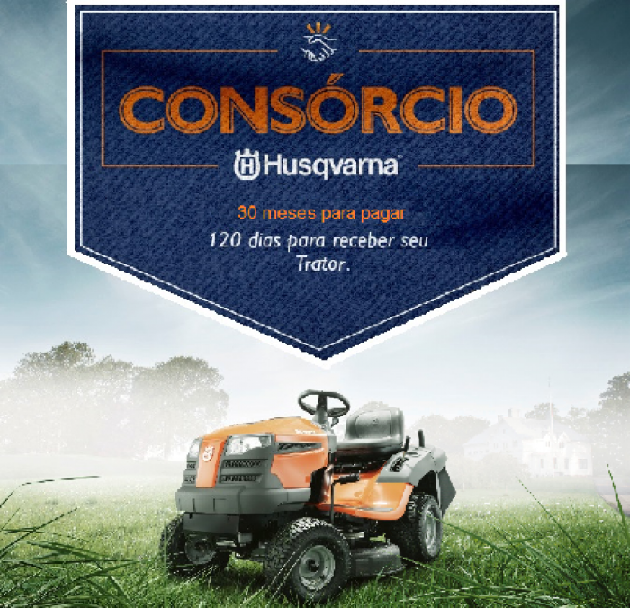 MINI TRATOR CORTAR GRAMA CONSÓRCIO HUSQVARNA PIRACICABA