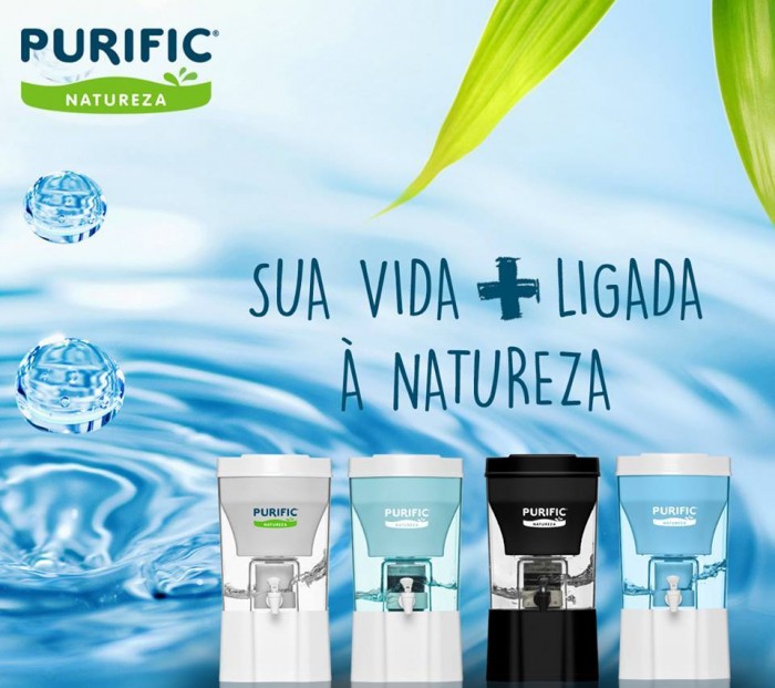 PURIFICADOR DE ÁGUA PURIFIC MOD NATUREZA - 6 LITROS - VÁRIAS CORES - REFIL VIDA - ÁGUA PURA E ALCALI