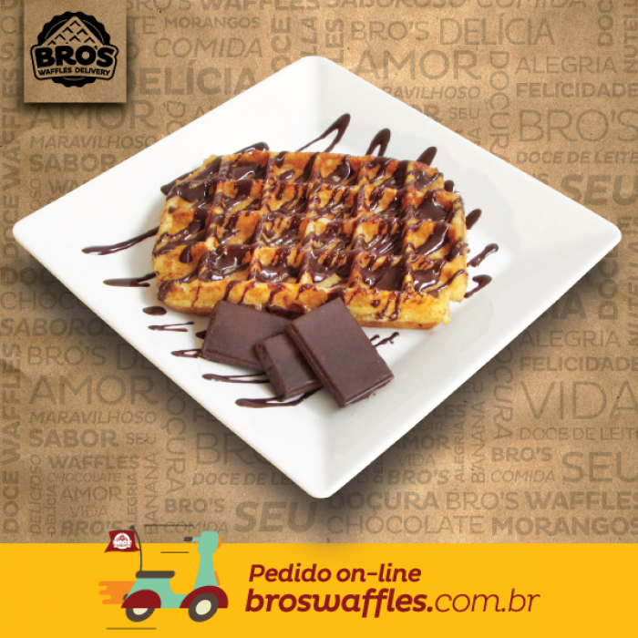 Waffle com chocolate