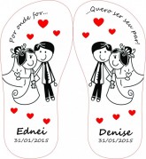 Chinelo personalizado para casamentos, aniversários, formaturas, brindes