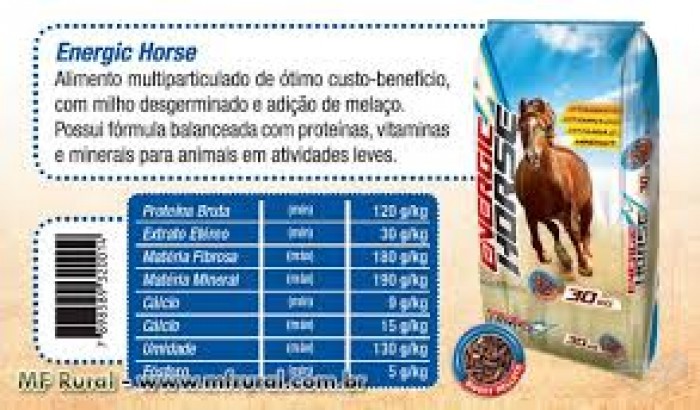 Ração energic para Cavalo