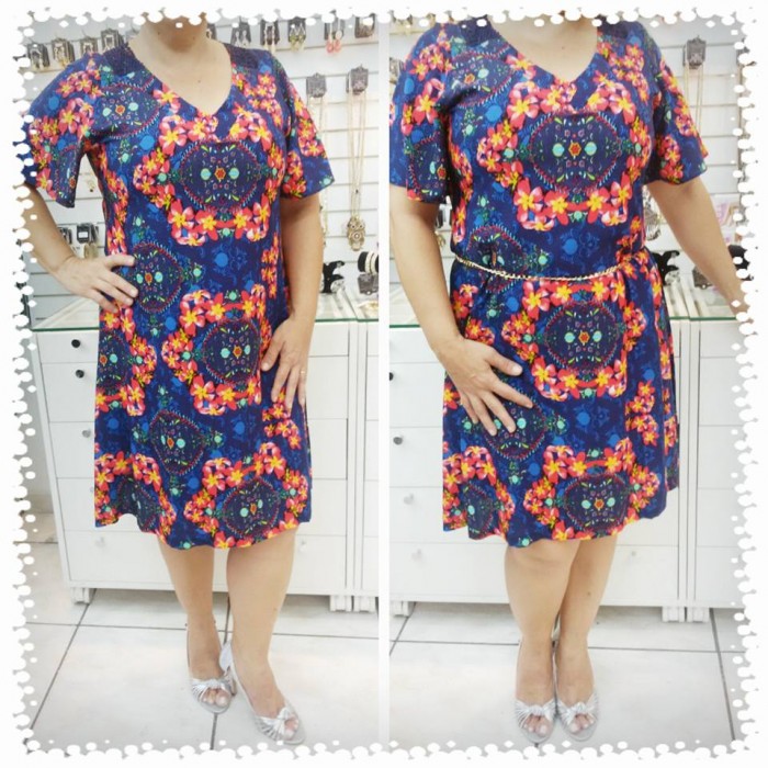 vestido casual chic plus size