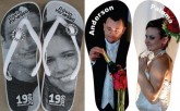 Chinelo personalizado com foto do casal