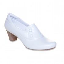 Sapato Feminino Branco Salto médio grosso