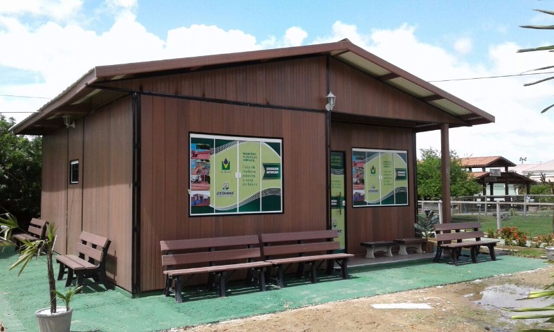 casa fabricada em madeira plástica Piracicaba