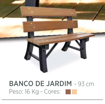 bancos de jardim em madeira plástica Piracicaba