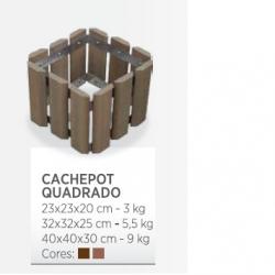 Cachepots em madeira plástica 