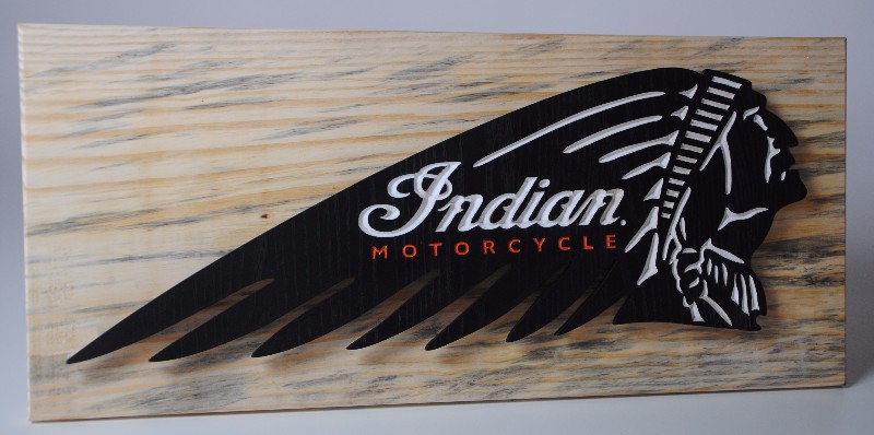 placas-entalhadas-motos-indian em campinas