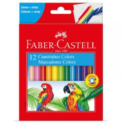 Livraria e papelaria - Canetinha Hidrocor 12 cores Faber Castell - Canetinha Hidrocor 12 cores Faber Castell