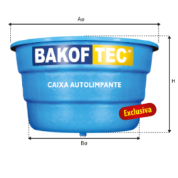 Caixa D água 2000 litros Auto limpante Bakof Tec