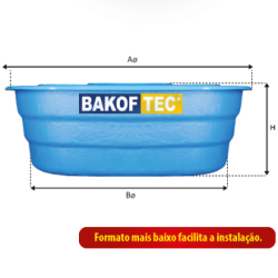 Caixa D Agua retangular 1000 Litros Bakof Tec