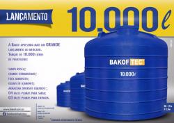 Tanque de polietileno  5000 L e 10.000 Lts Bakof Tec