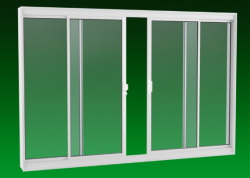 Para sua casa - VITRÔ DE CORRER CENTRAL SEM GRADE 4 FOLHAS 2 MÓVEIS / 2 FIXAS DE ALUMÍNIO 1,50 X 1,00 ALT   COD. 389011 - VITRÔ DE CORRER CENTRAL SEM GRADE 4 FOLHAS 2 MÓVEIS / 2 FIXAS DE ALUMÍNIO 1,50 X 1,00 ALT   COD. 389011