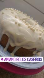 Alimentação - Bolo de Laranja com Cobertura de Limão - Bolo de Laranja com Cobertura de Limão