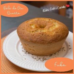 Alimentação - Bolo de Fubá com Erva Doce - Bolo de Fubá com Erva Doce