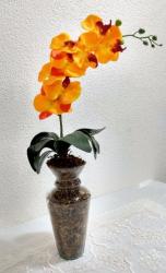 Arranjo com orquídea artificial 