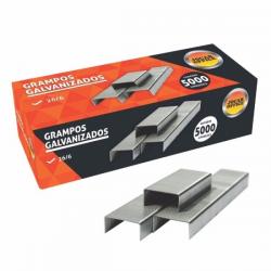 Livraria e papelaria - GRAMPO 26/6 GALVANIZADO JOCAR CX C/5000 - GRAMPO 26/6 GALVANIZADO JOCAR CX C/5000