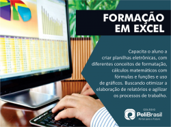 Formação em Excel Curso de Excel Aulas de Excel PoliBrasil Piracicaba