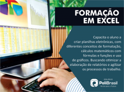 Serviços - Formação em Excel Curso de Excel Aulas de Excel PoliBrasil Piracicaba - Formação em Excel Curso de Excel Aulas de Excel PoliBrasil Piracicaba