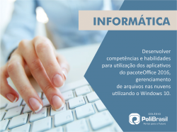 Curso de Informática para Jovens e Adultos Aulas de informática PoliBrasil Piracicaba