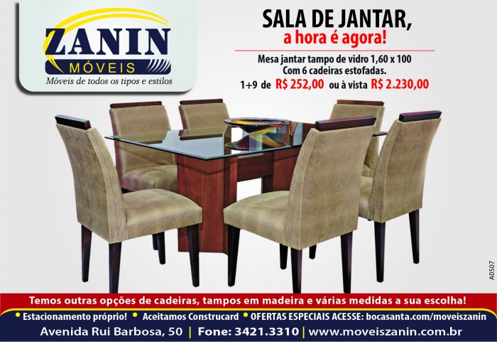 Acesse: www.bocasantaofertas.com.br/zaninmoveis