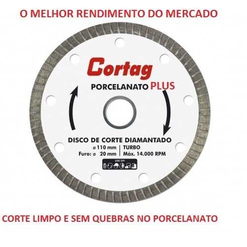 Disco de Corte Diamantado piso porcelanato pedra concreto viga Cortag 