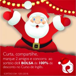 CAMPANHA DE NATAL SORTEIO CURSO DE INGLÊS GRÁTIS