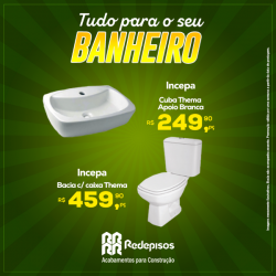 Para sua casa - Cuba e Bacia com Caixa Thema INCEPA - Cuba e Bacia com Caixa Thema INCEPA
