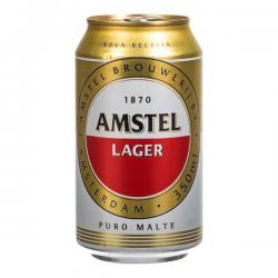 Alimentação - CERVEJA AMSTEL LAGER LATA 350ML/limite 2fd. p/compra - CERVEJA AMSTEL LAGER LATA 350ML/limite 2fd. p/compra